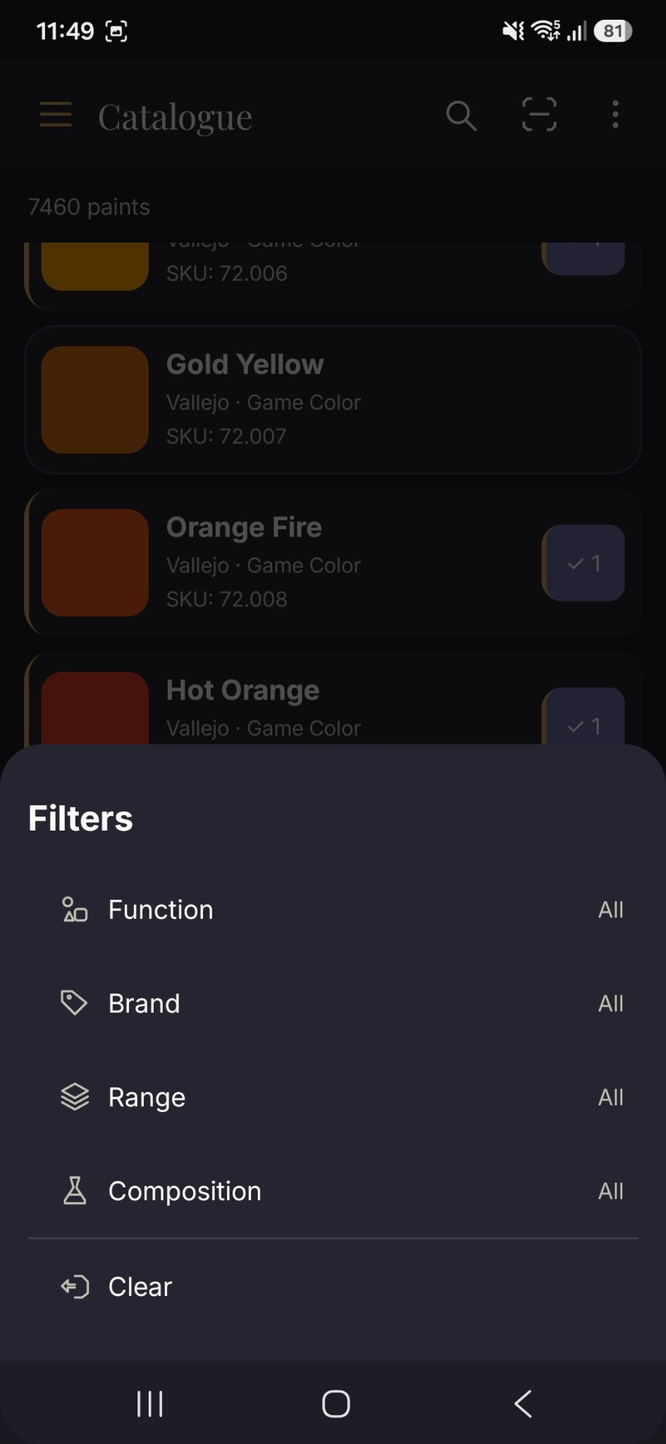 Chromatica paint filters